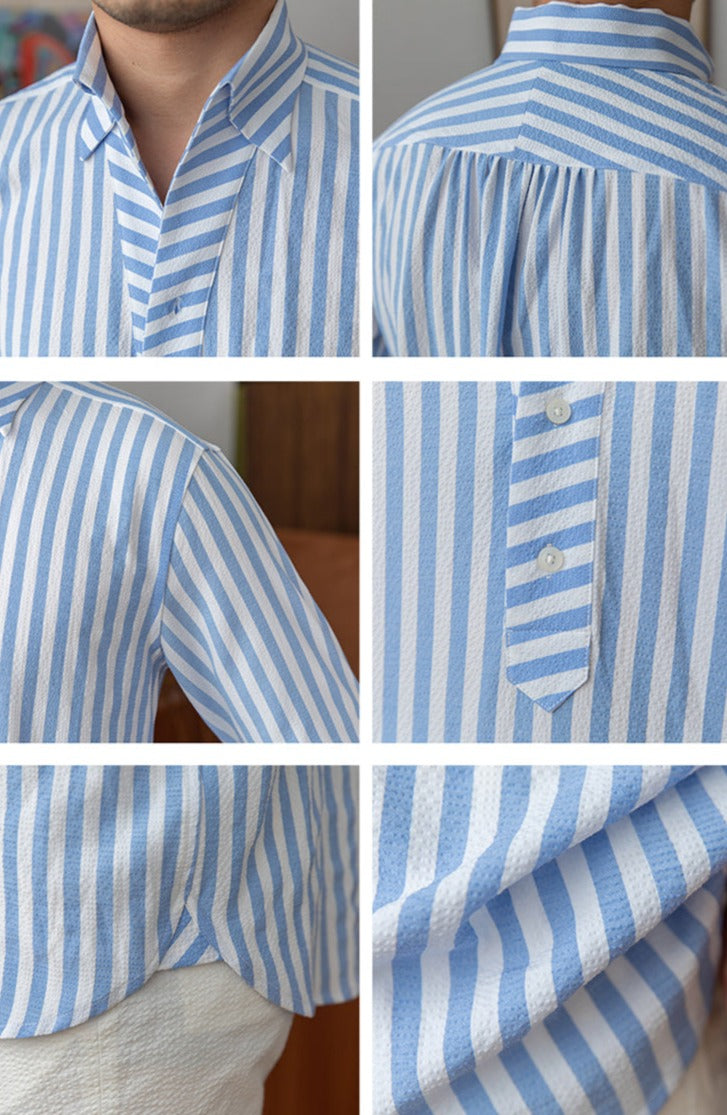 Chemise rayée en seersucker St. Tropez