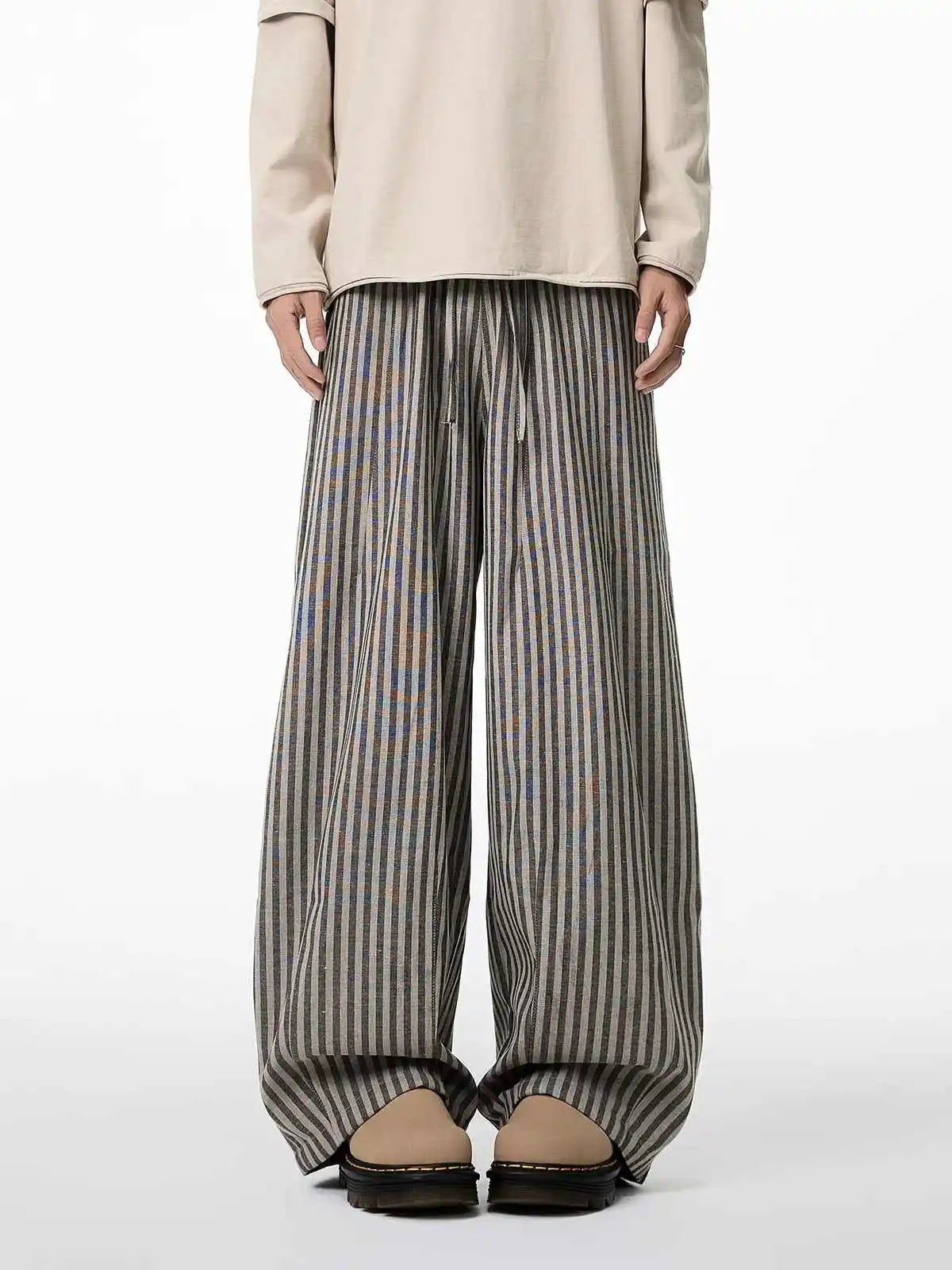 Kuro Striped Baggy Pants