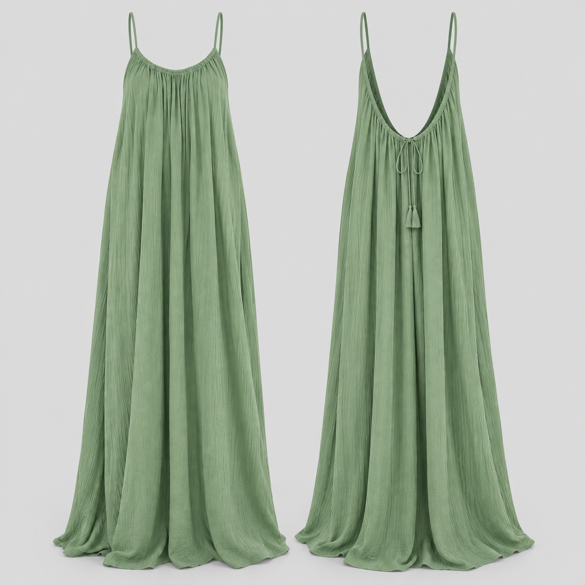 Aurélie – V-Back Flowing Maxi Dress