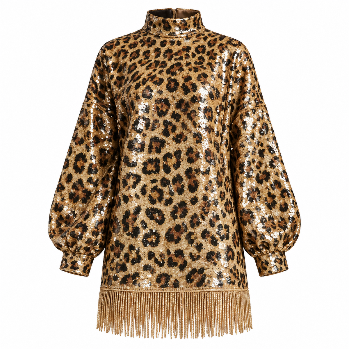 Sabrina | Leopard Sequin Mini Dress