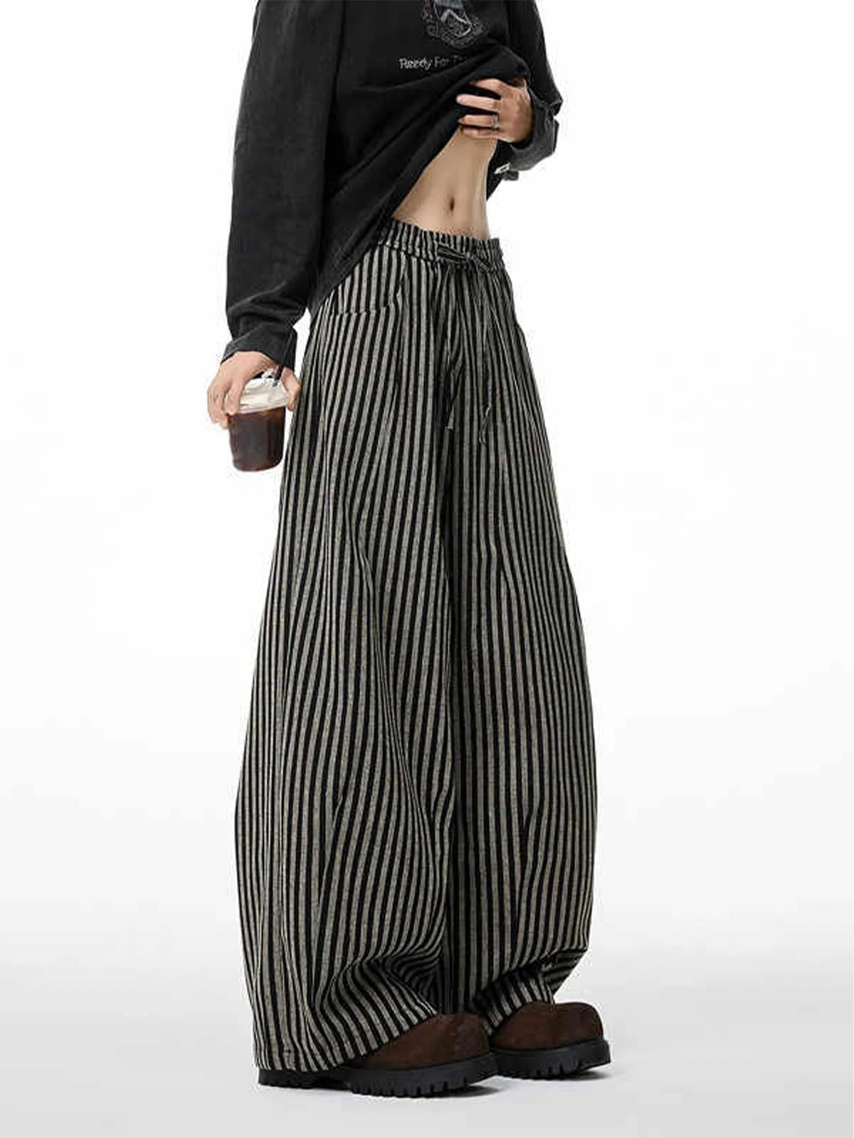 Kuro Striped Baggy Pants
