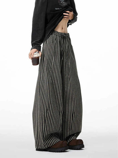 Kuro Striped Baggy Pants