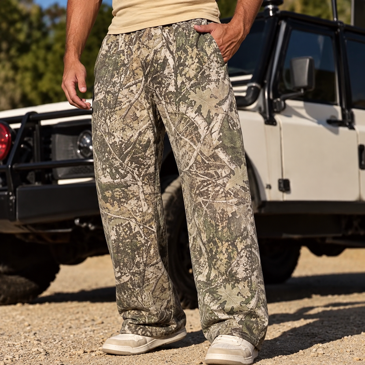 Hunter – Camo Wide-Leg Pants