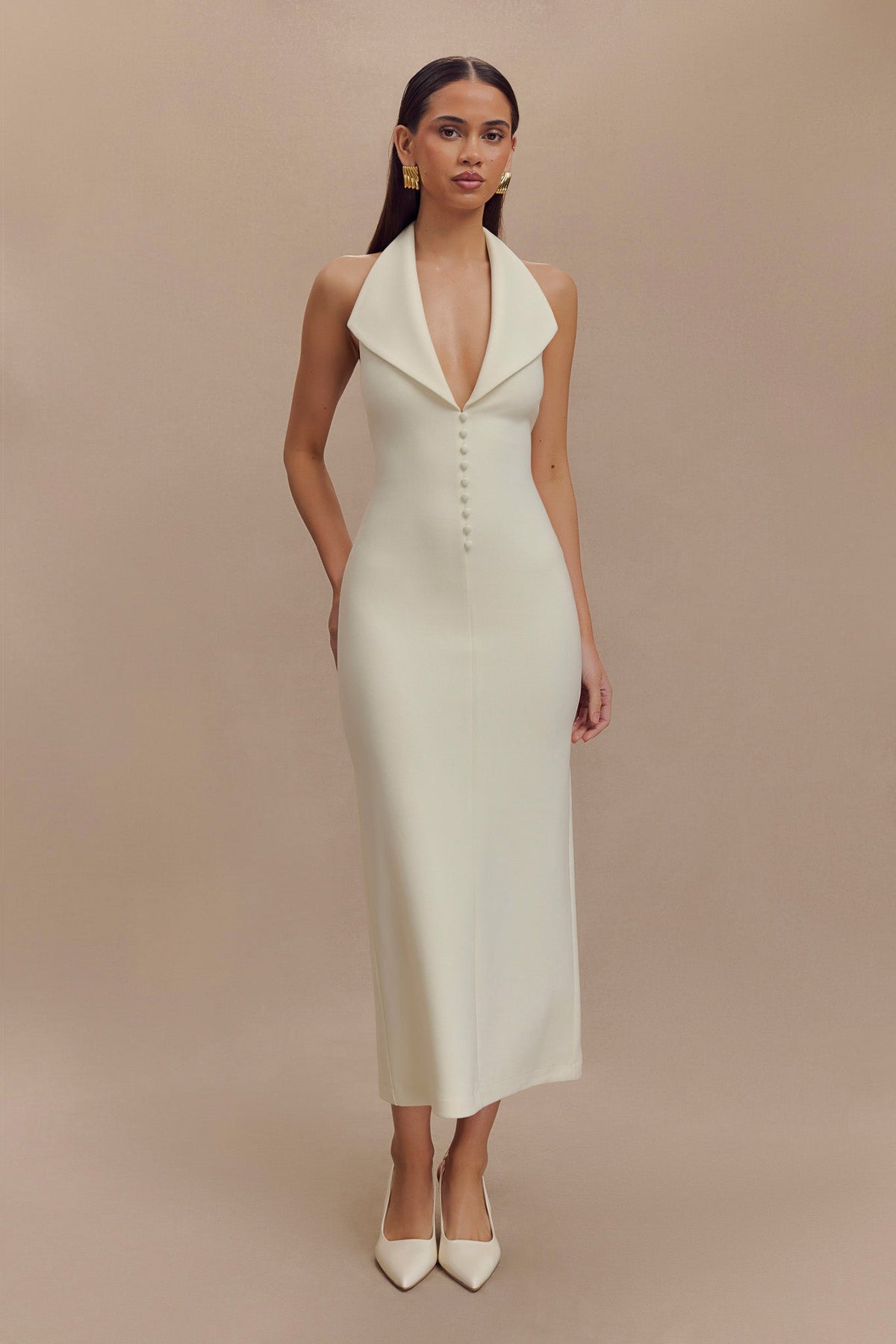 Audrey | Halter Midi Dress