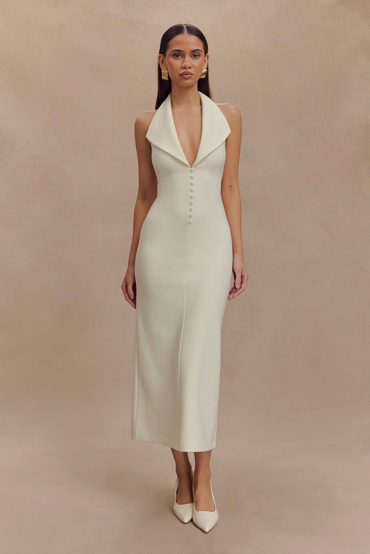 Audrey | Halter Midi Dress