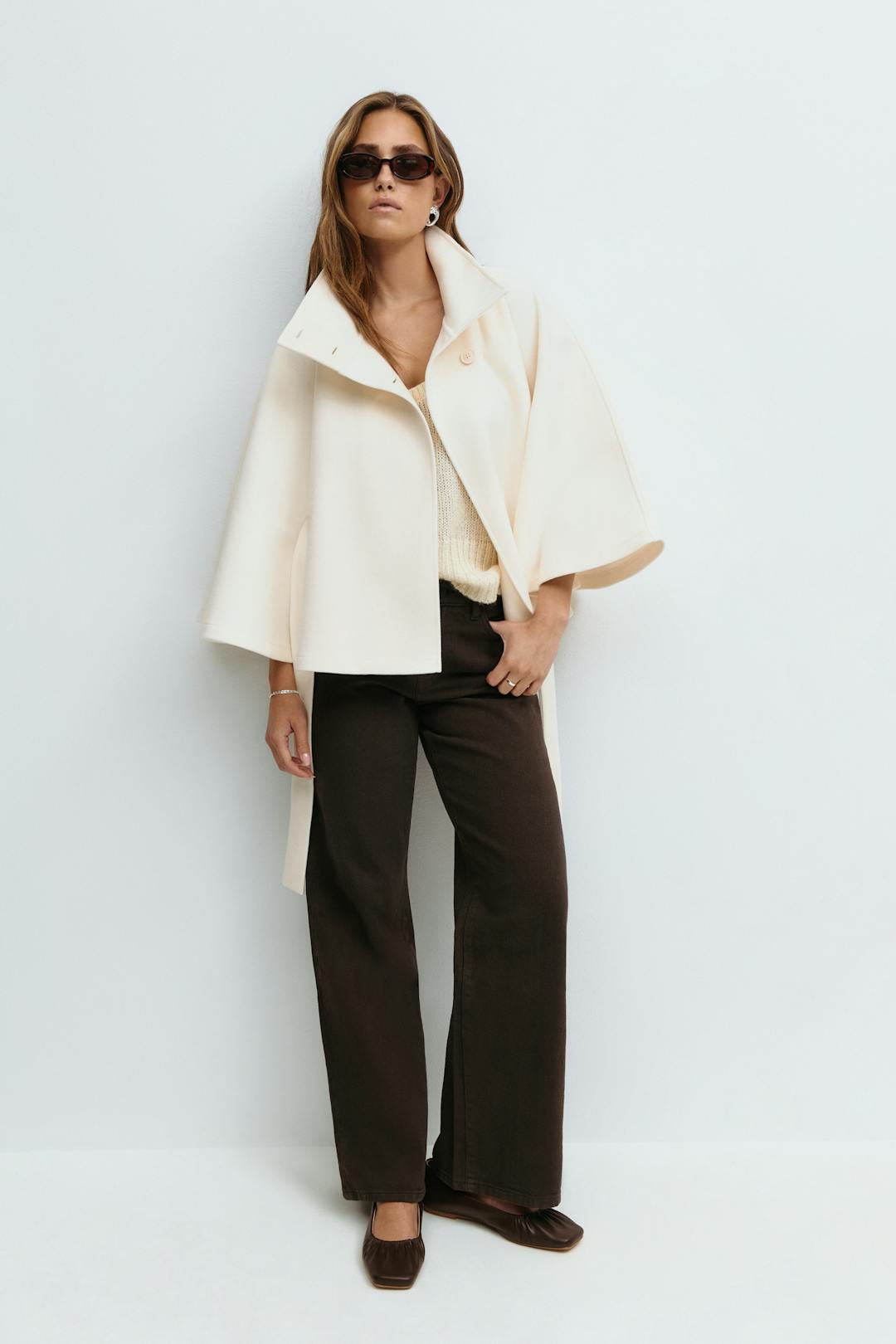 Antonella | Cape Jacket with High Collar