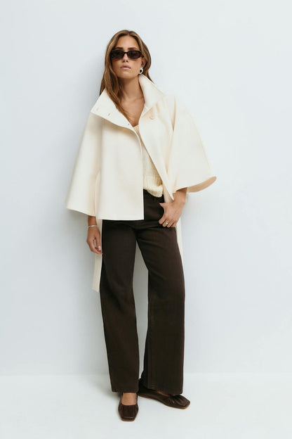 Antonella | Cape Jacket with High Collar