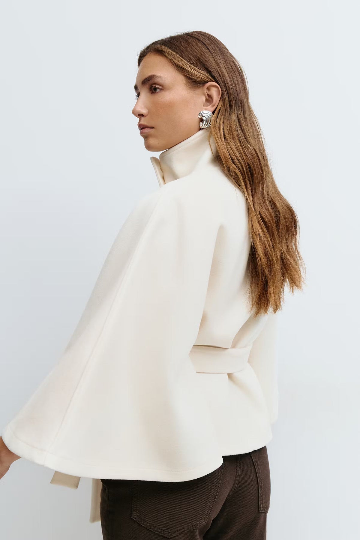 Antonella | Cape Jacket with High Collar