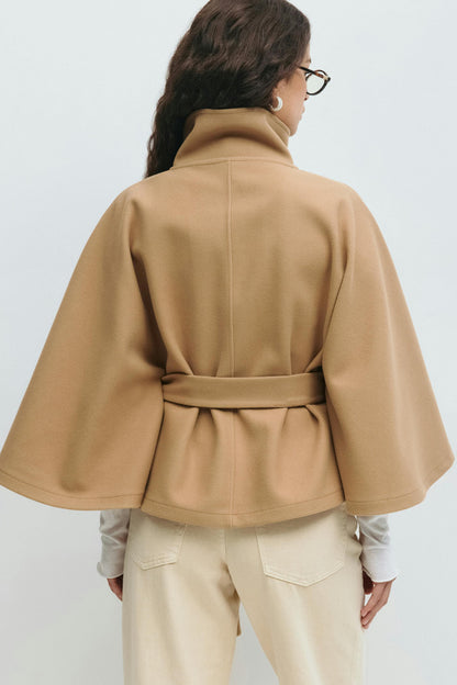 Antonella | Cape Jacket with High Collar