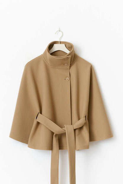 Antonella | Cape Jacket with High Collar