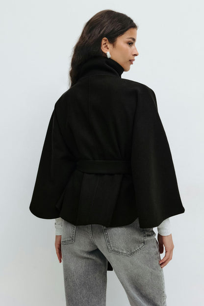 Antonella | Cape Jacket with High Collar