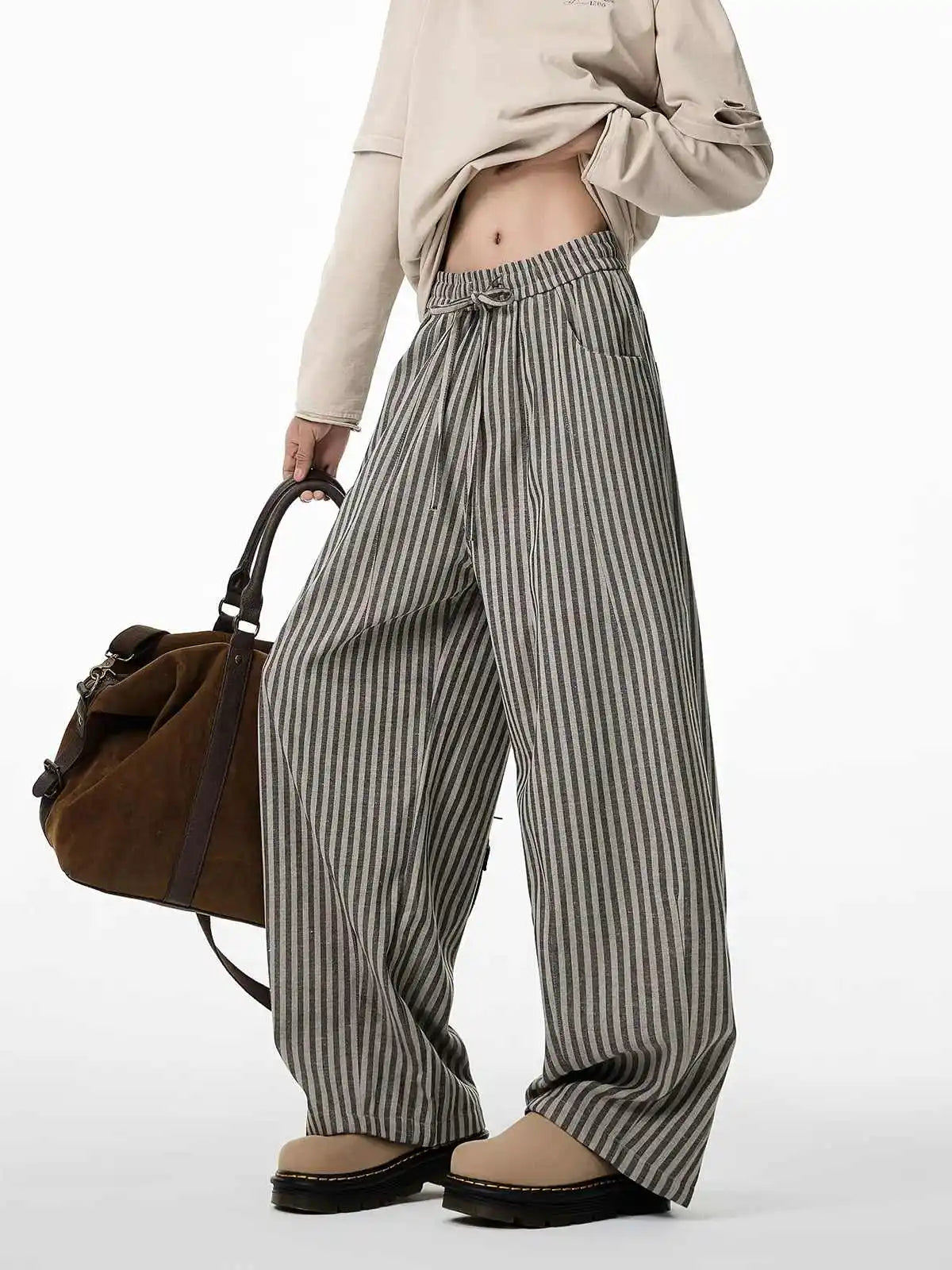 Kuro Striped Baggy Pants