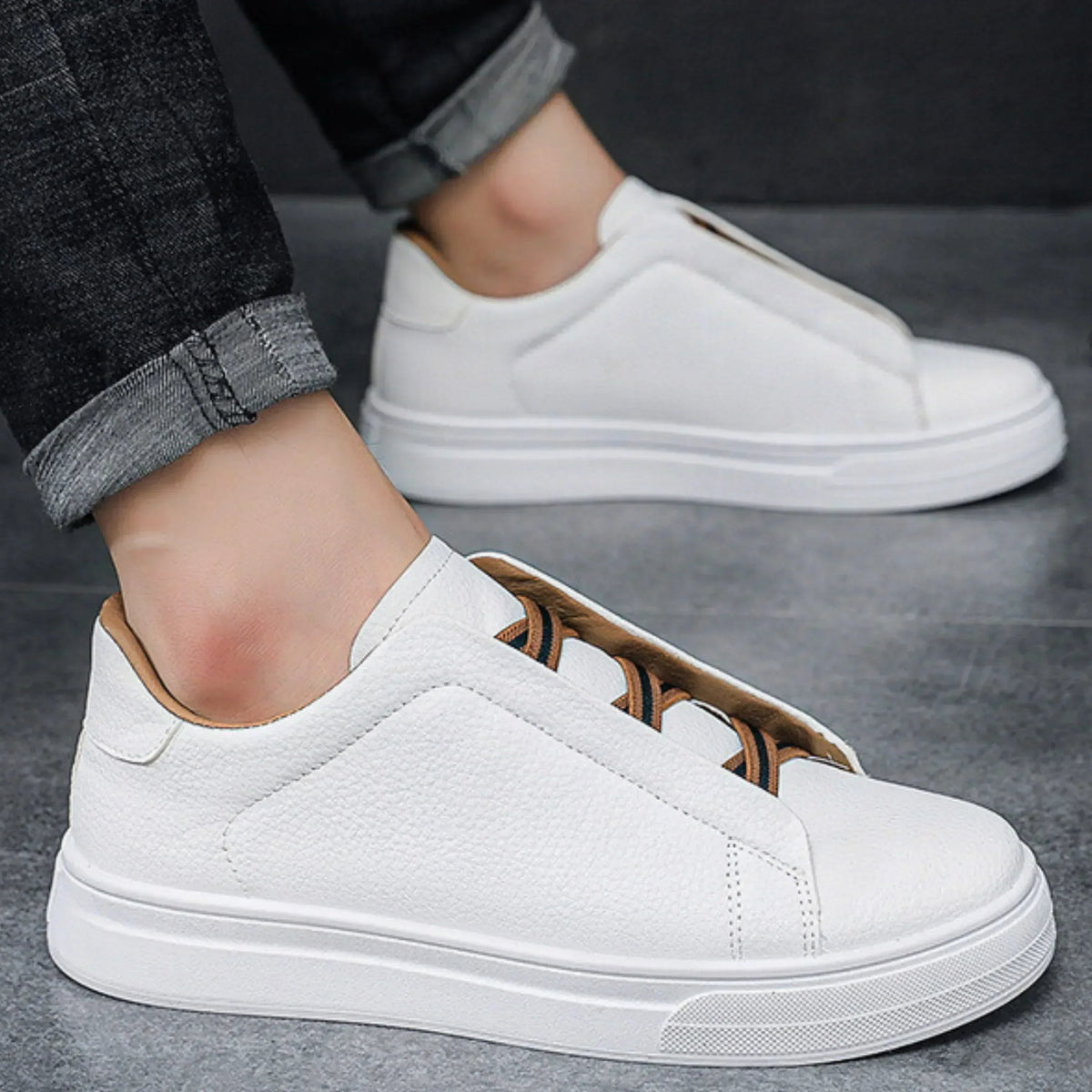 Foley Leather Court Trainer