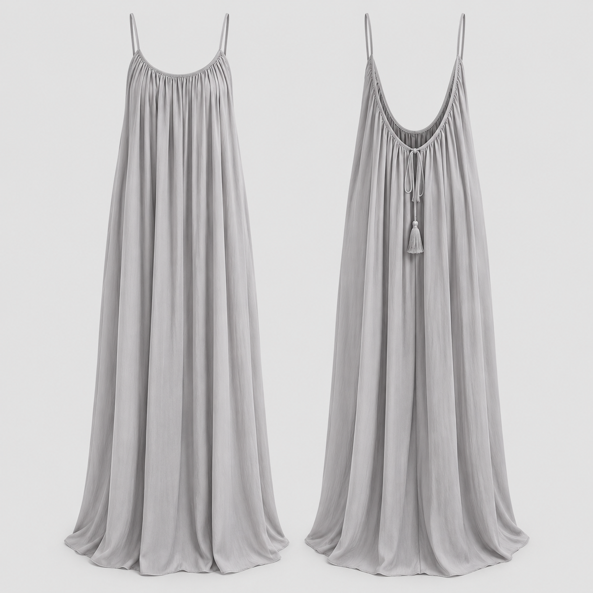 Céline – V-Back Flowing Maxi Dress