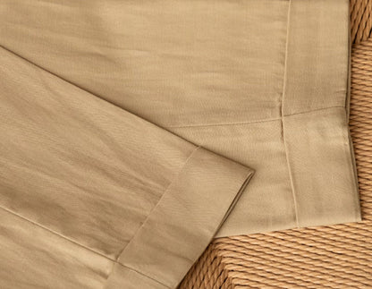 Marbella Cotton Linen Straight Fit Pleated Trousers
