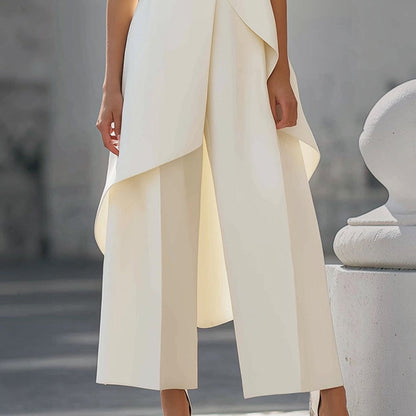 Valentina | Elegant Jumpsuit with Draped High-Neck Top