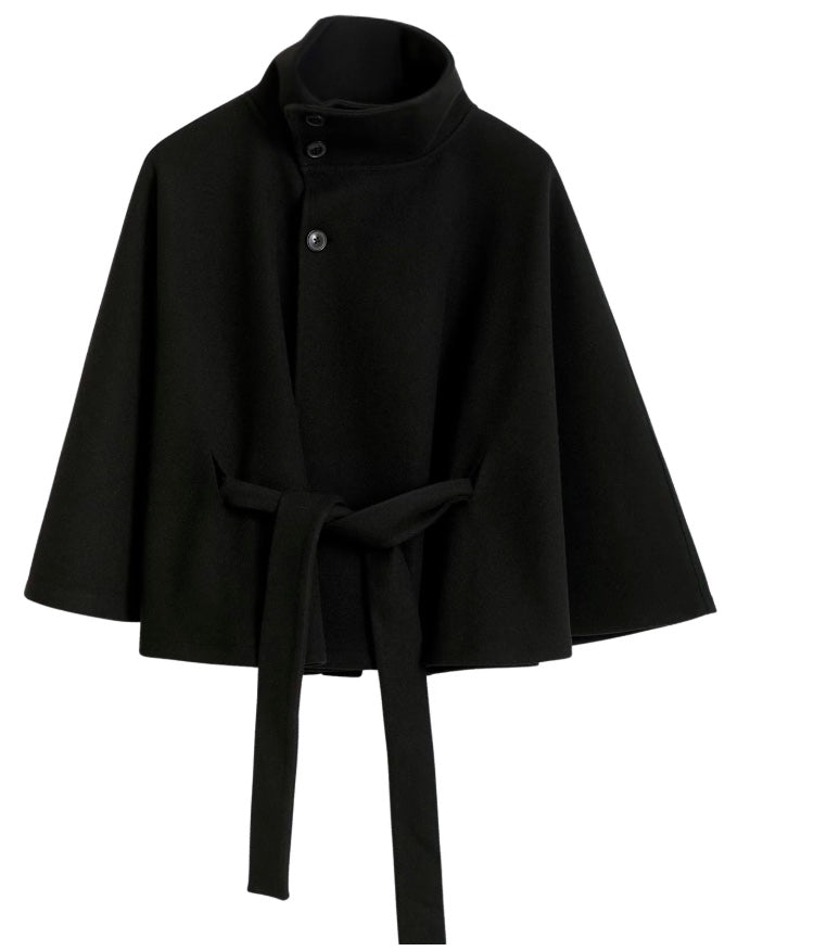 Antonella | Cape Jacket with High Collar