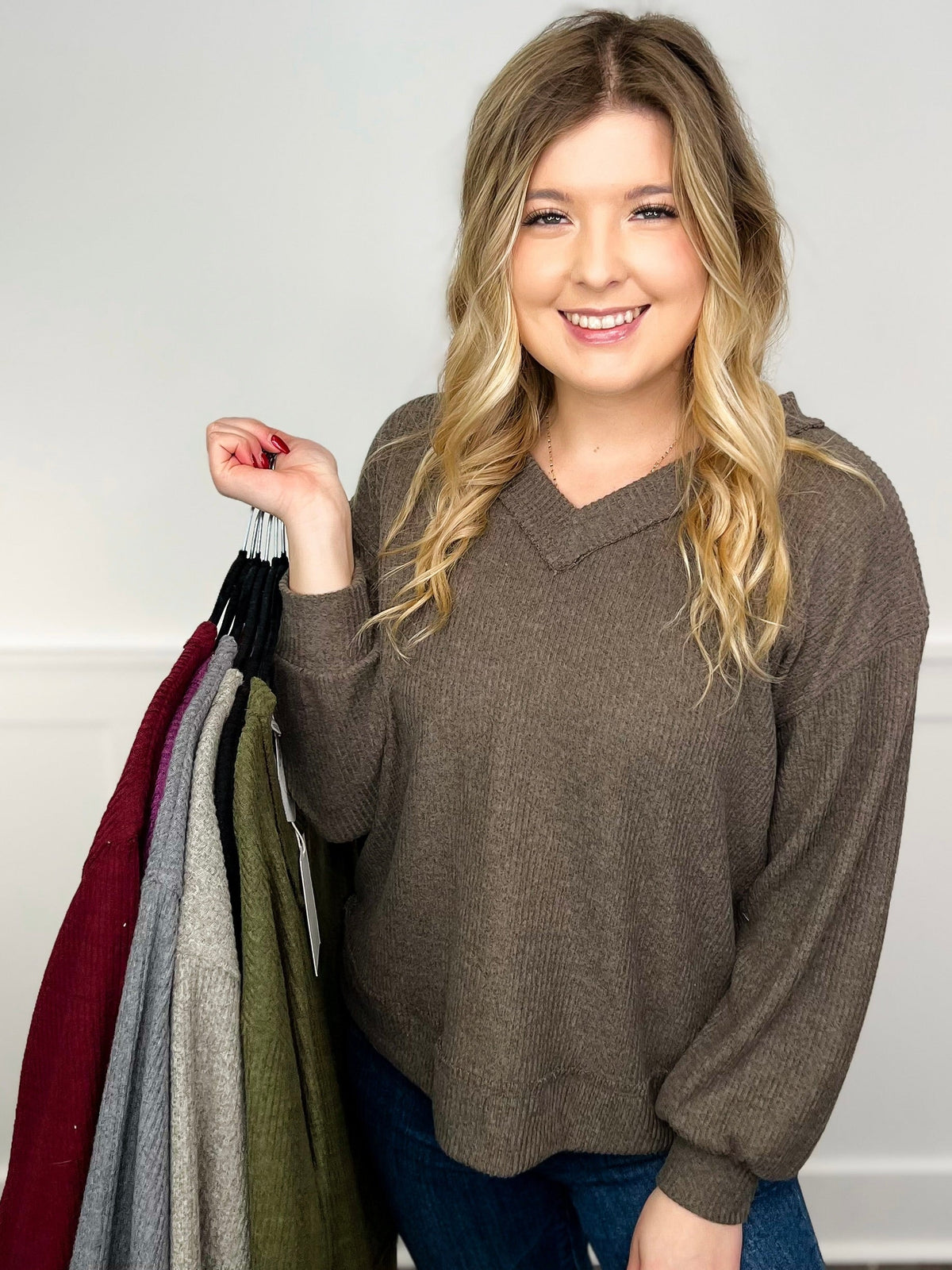 Ribbed Long Sleeve Avery Mae Top