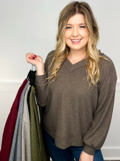 Ribbed Long Sleeve Avery Mae Top