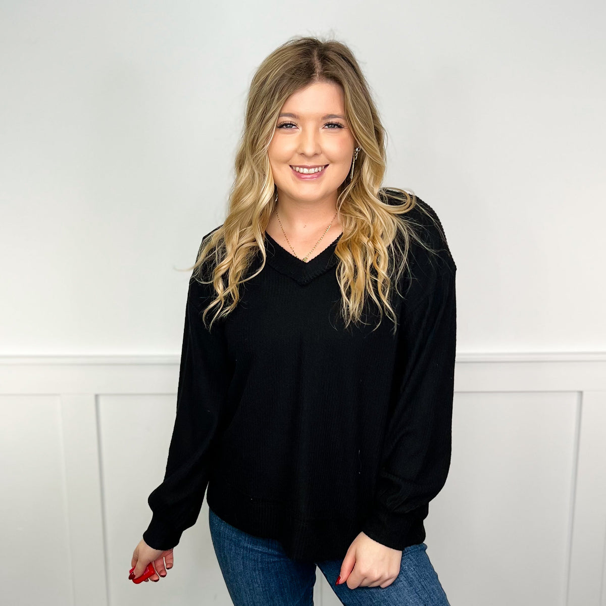 Ribbed Long Sleeve Avery Mae Top