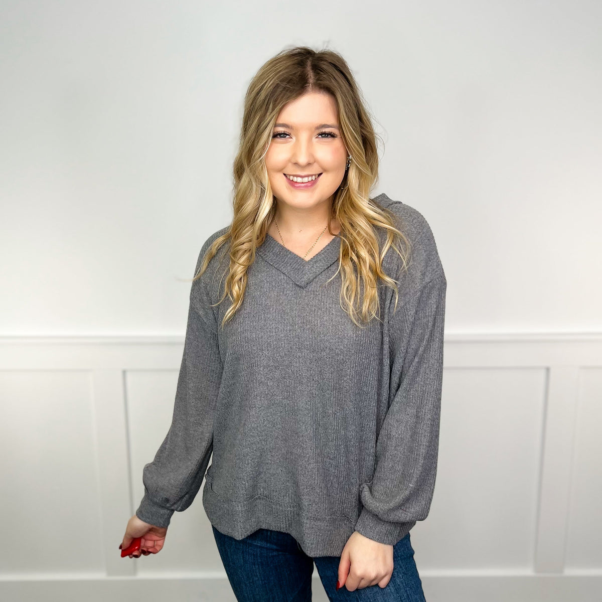 Ribbed Long Sleeve Avery Mae Top