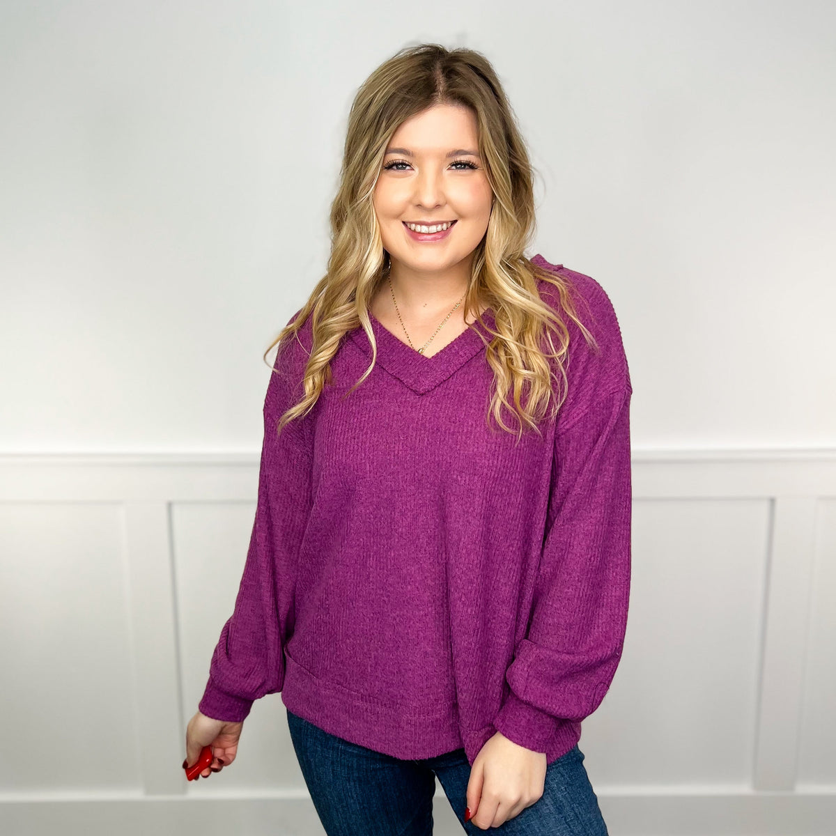 Ribbed Long Sleeve Avery Mae Top