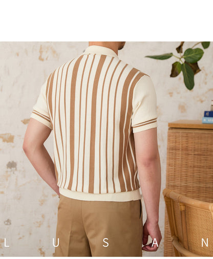 St. Julian Cotton Striped Cotton Cardigan