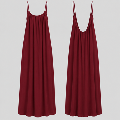 Valentina – V-Back Flowing Maxi Dress
