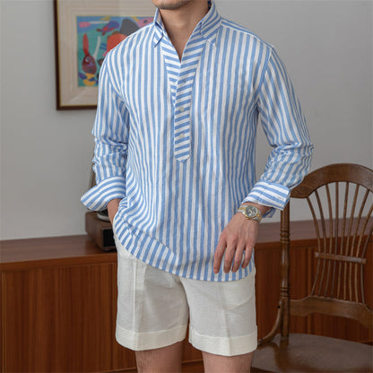 Chemise rayée en seersucker St. Tropez