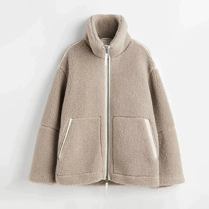 Silvana | Oversized High-Neck Teddy Jacket
