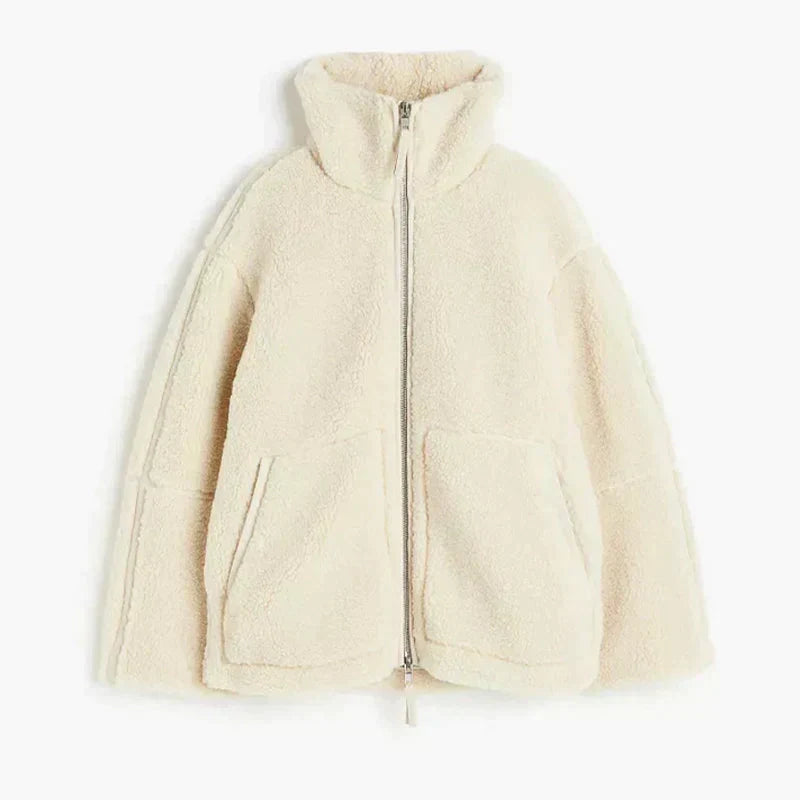 Silvana | Oversized High-Neck Teddy Jacket