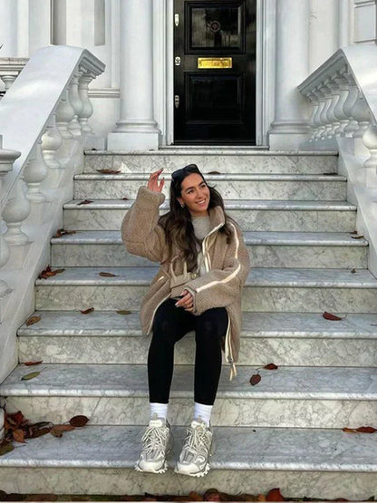 Silvana | Oversized High-Neck Teddy Jacket