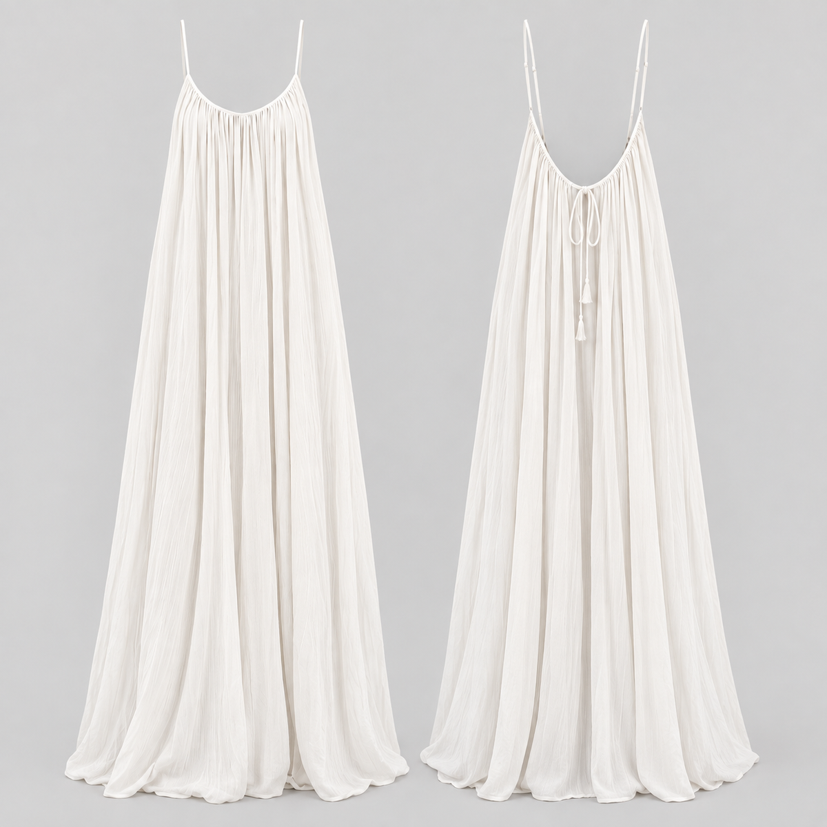 Élise – V-Back Flowing Maxi Dress