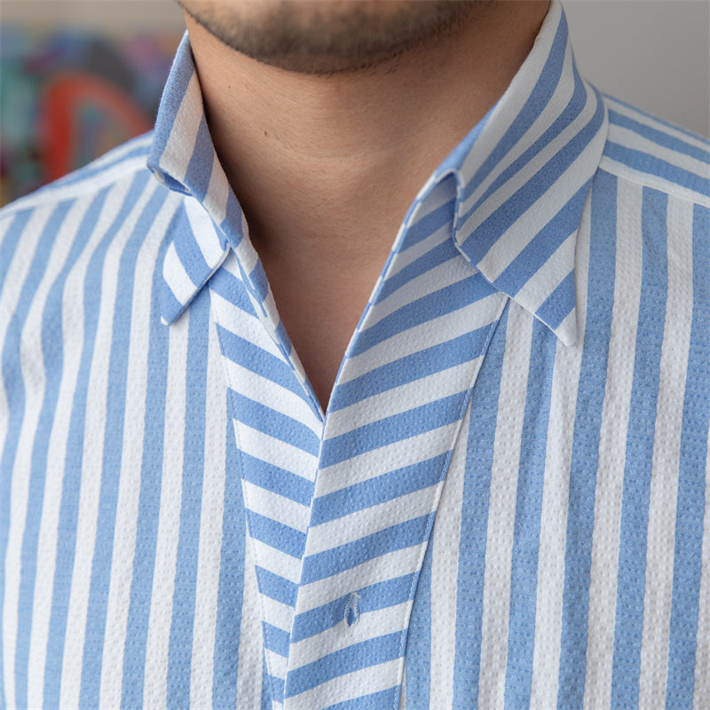 Chemise rayée en seersucker St. Tropez