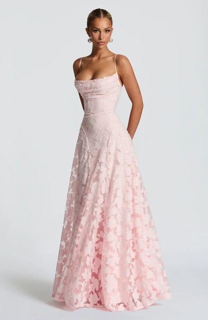 Jacquard Slip Maxi Dress