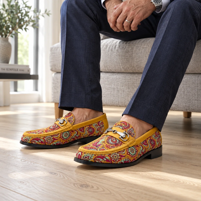 Sorrento | Paisley Horsebit Loafers
