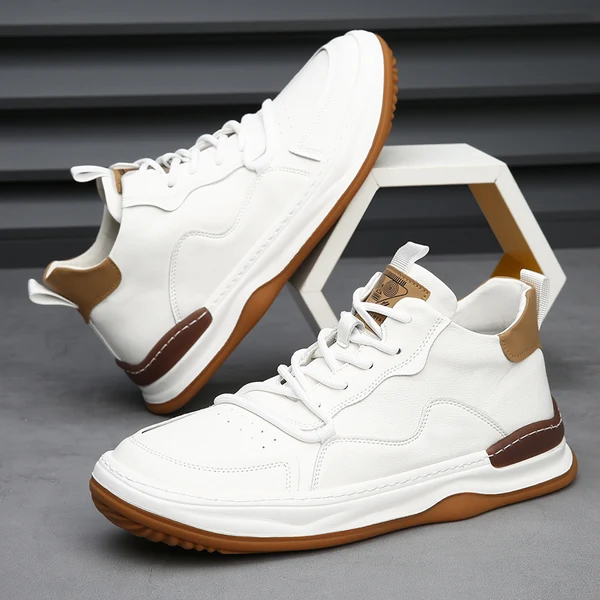 ALBERTI LEATHER TRAINERS