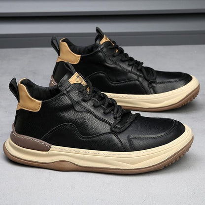 ALBERTI LEATHER TRAINERS