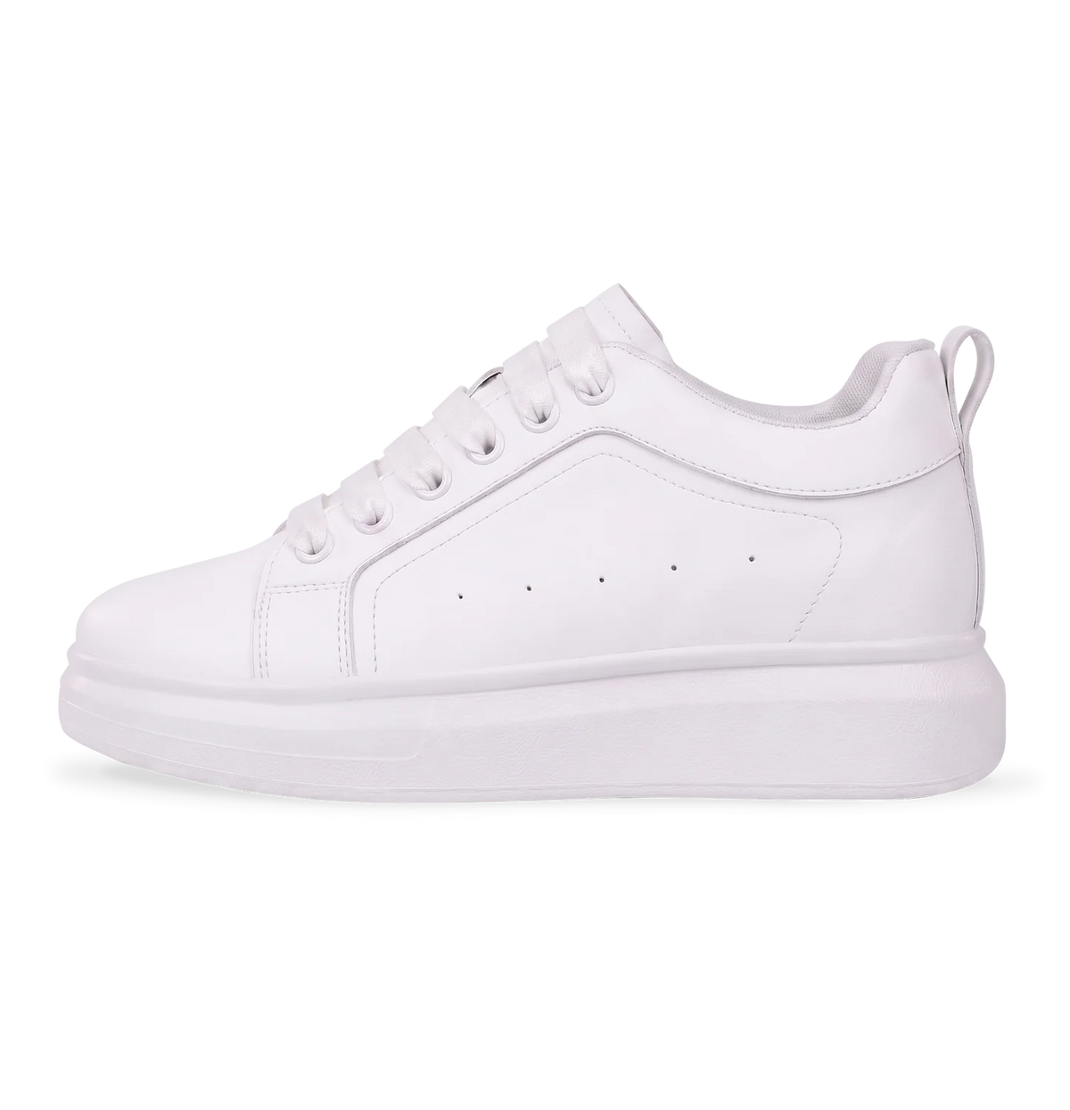 Bianco – Hidden Lift Leather Sneakers