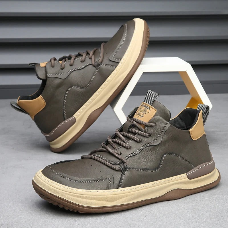 ALBERTI LEATHER TRAINERS