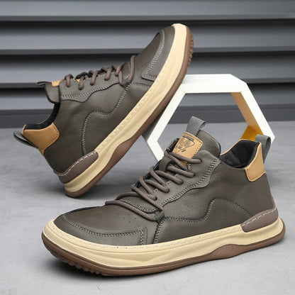 ALBERTI LEATHER TRAINERS