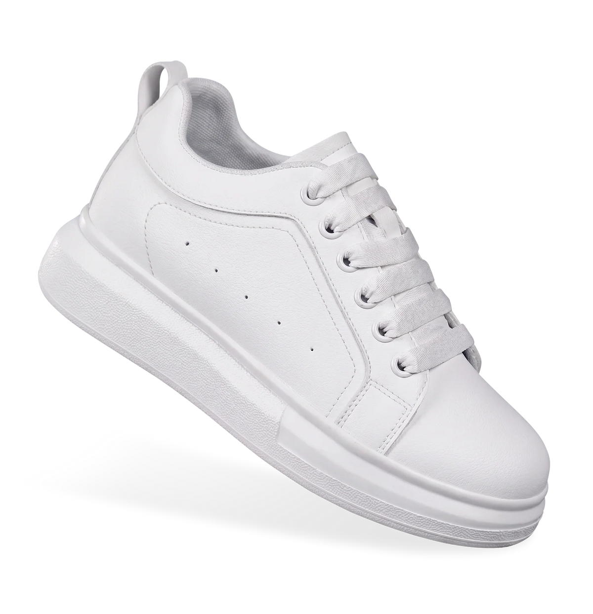 Bianco – Hidden Lift Leather Sneakers