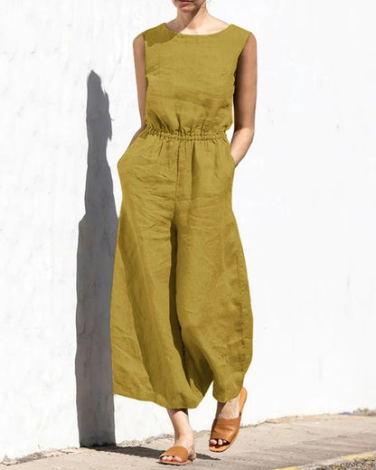 Wide Leg Long Jumpsuit
