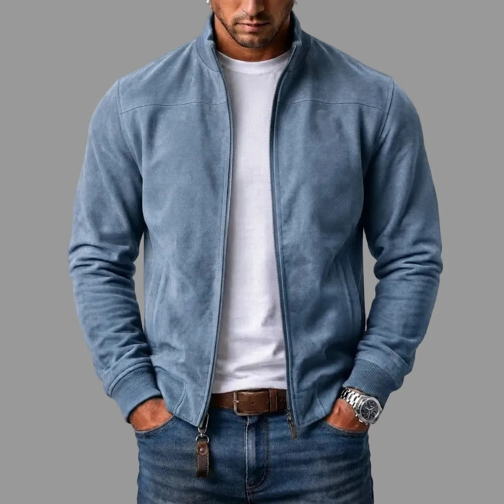 Johnstone™ | Suede Bomber Jacket
