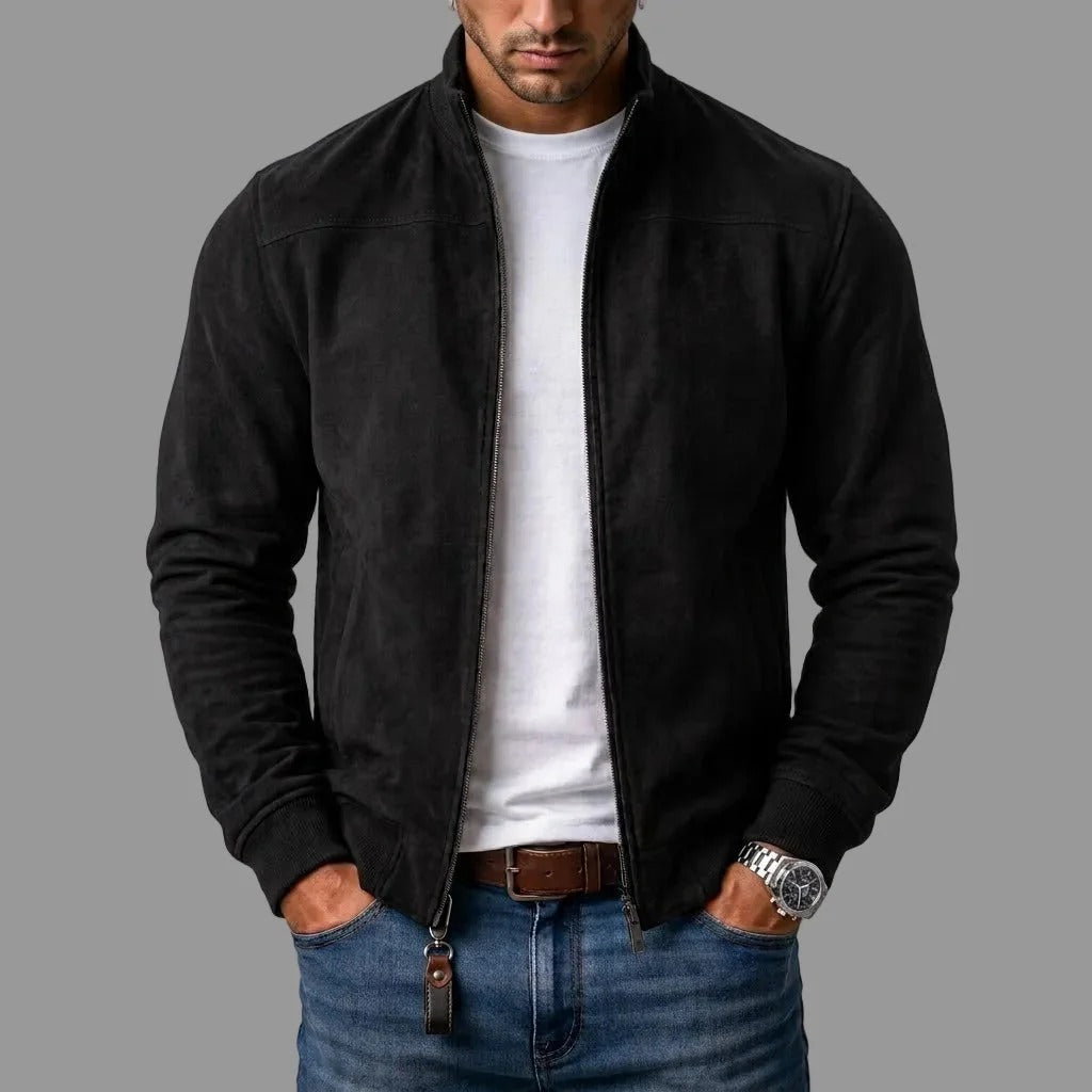 Johnstone™ | Suede Bomber Jacket
