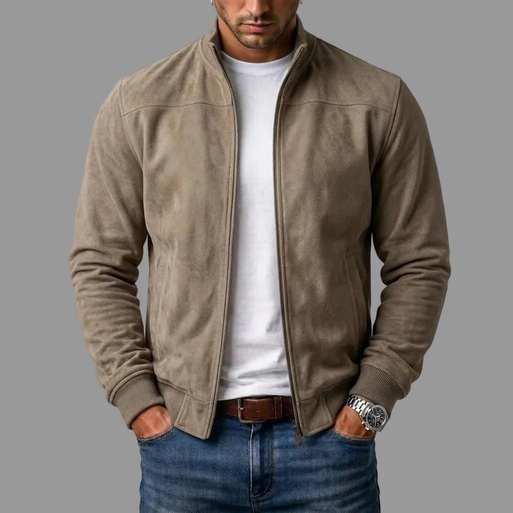 Johnstone™ | Suede Bomber Jacket