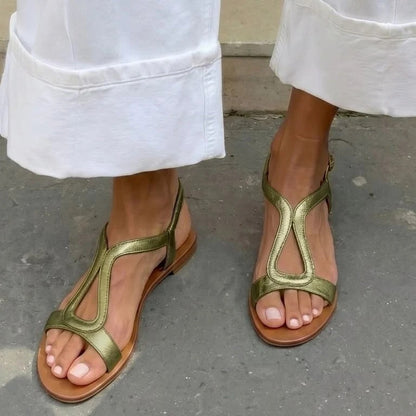 Gertrude™- Classic Ankle-Strap Flat Sandals