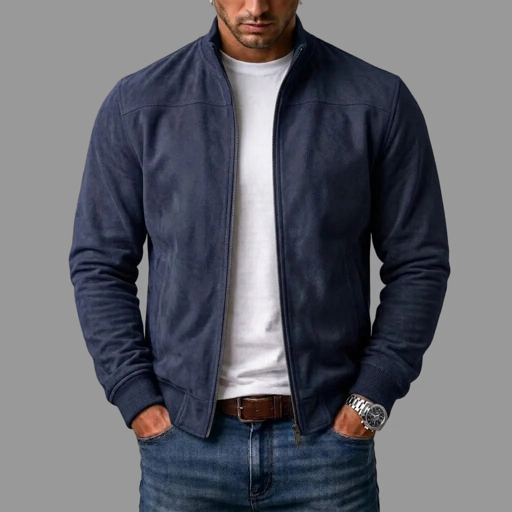 Johnstone™ | Suede Bomber Jacket