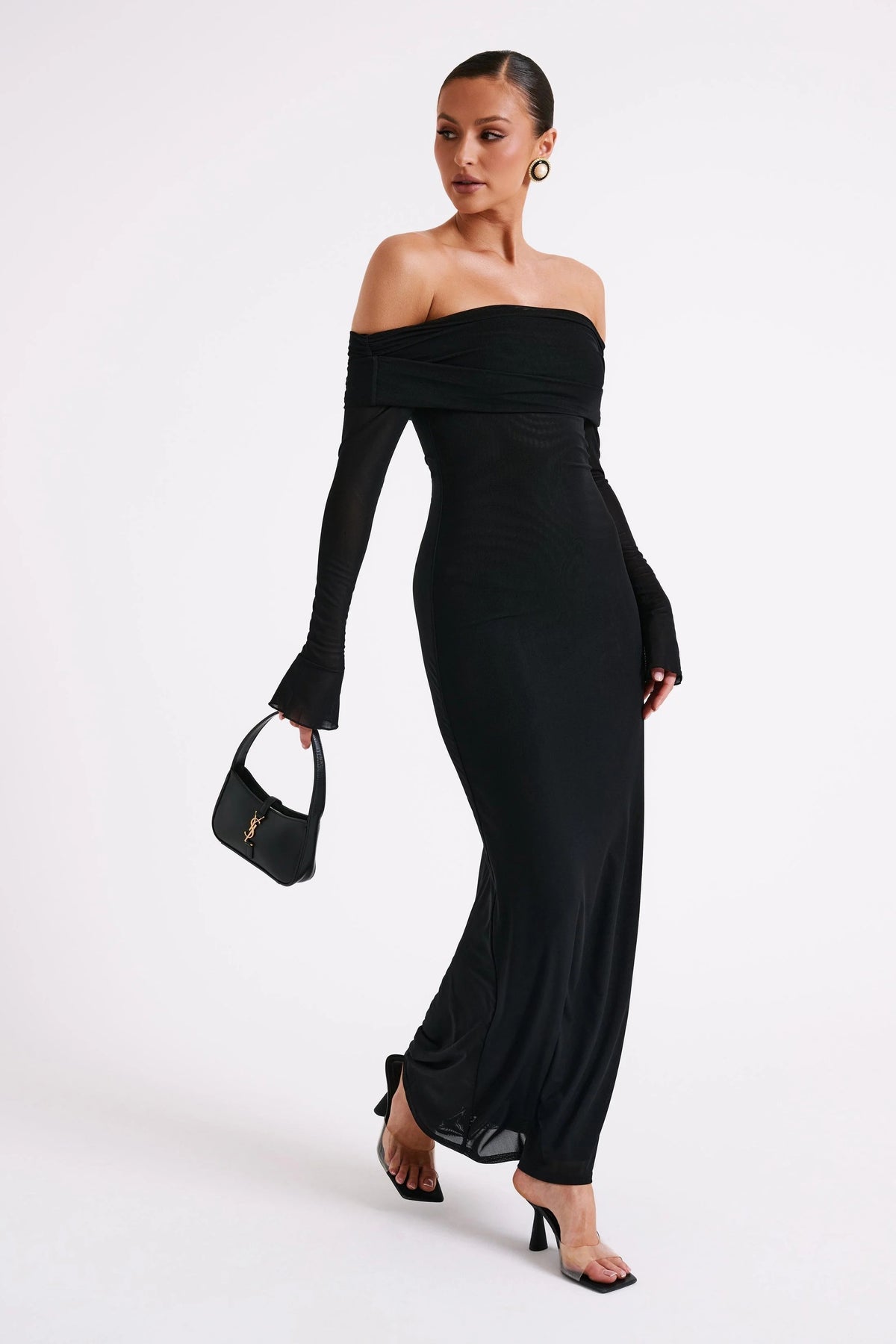 Aya Off-Shoulder Long Sleeve Maxi Dress