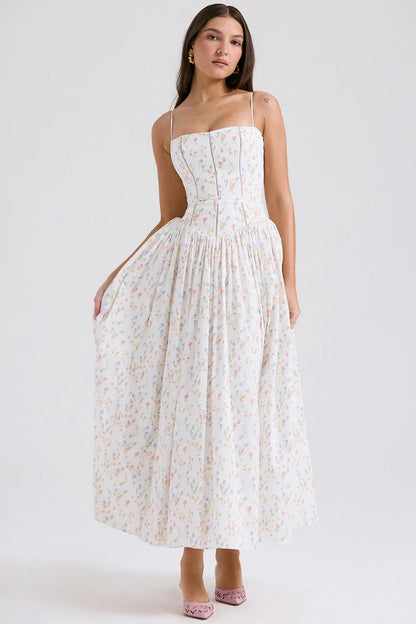 Nya – Floral Corset Midi Dress